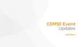 KAUST CEMSE Event Updates